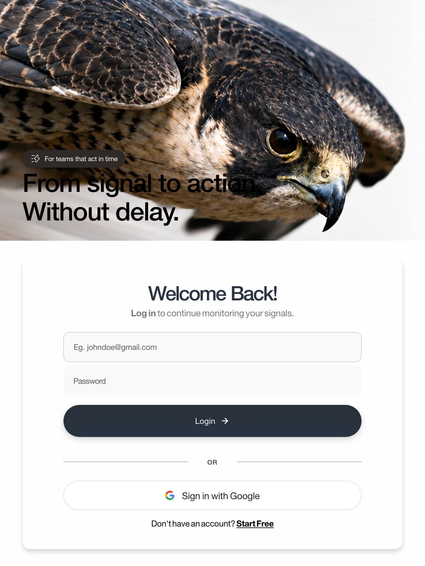 Signal Log-in
